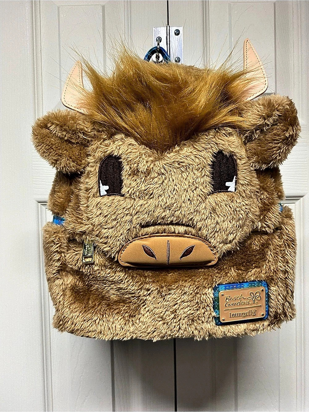 Loungefly Busch Gardens Plush Highland Cow Backpack NWT